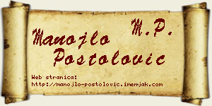 Manojlo Postolović vizit kartica